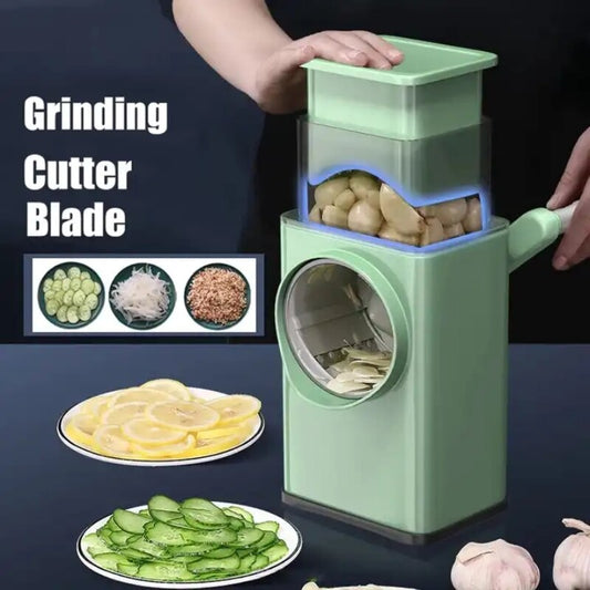 3-in-1: Manual Vegetable Slicer, Grater, and Chopper Set