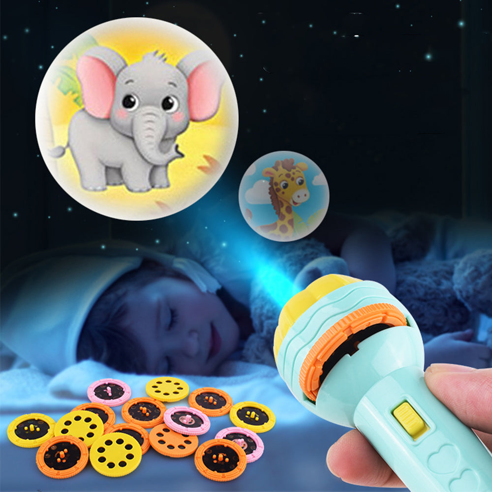 Magical Projection Flashlight: Fun and Creative Toy with Cute Cartoon Designs