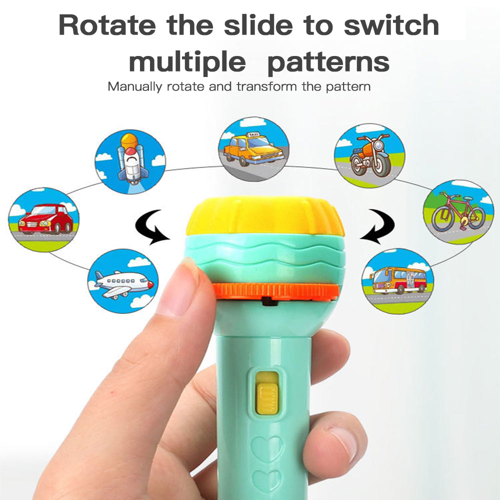 Magical Projection Flashlight: Fun and Creative Toy with Cute Cartoon Designs