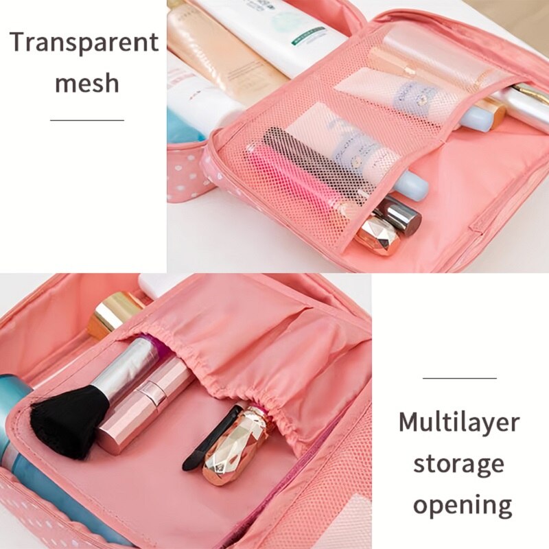 Waterproof Multi-Compartment Makeup Organizer for Women and Girl (Travel Kit)